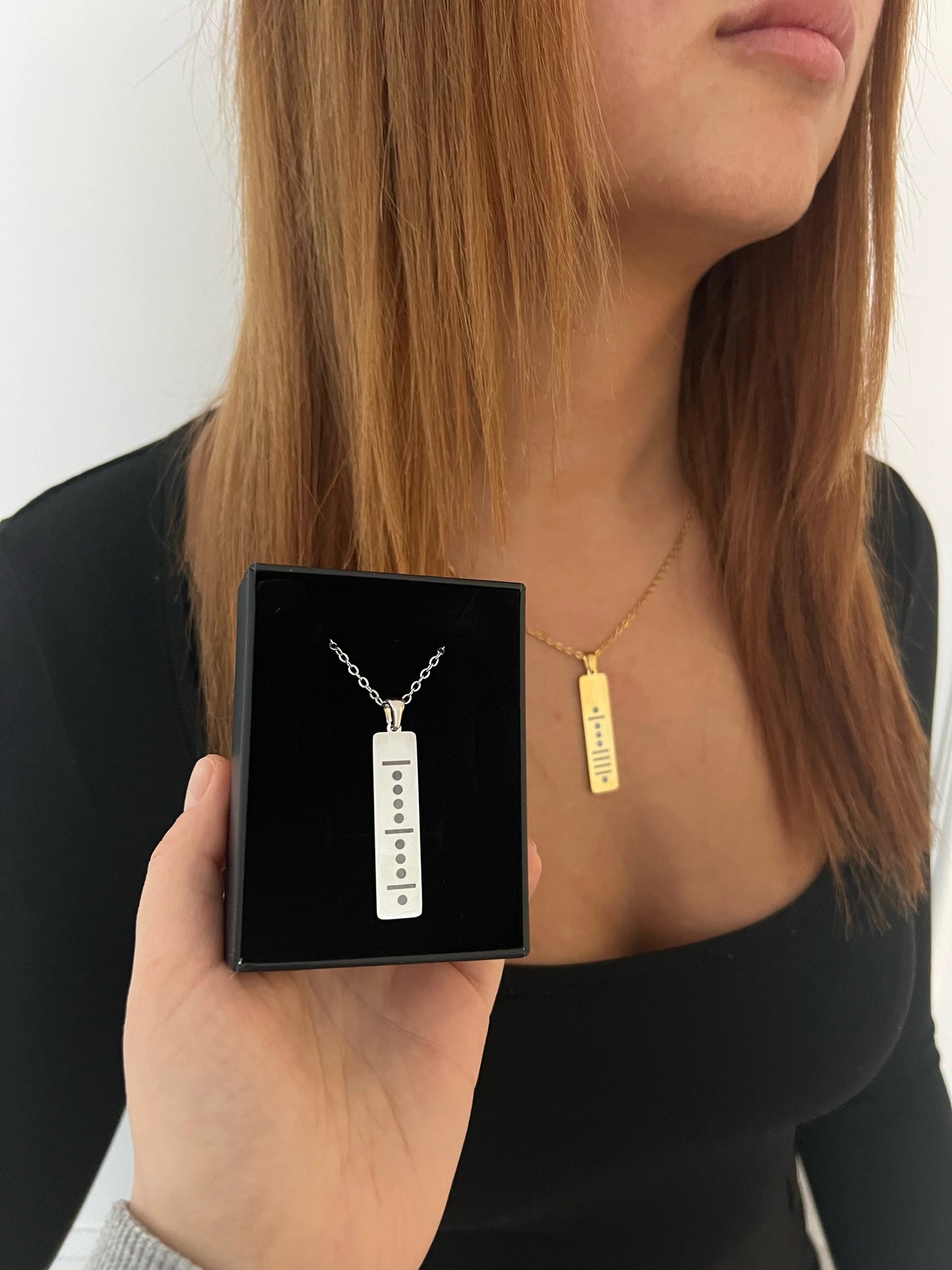 Morse Code Ketten lang 2er Set