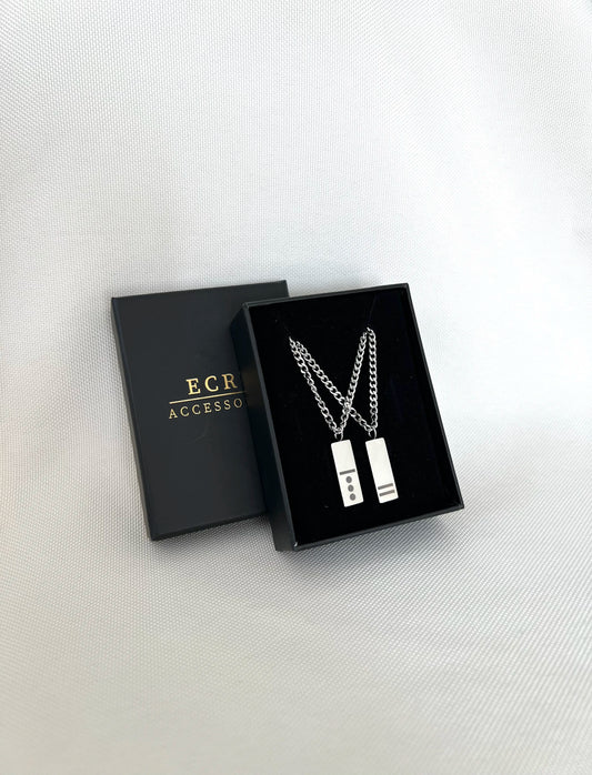Morse Code Ketten kurz 2er Set