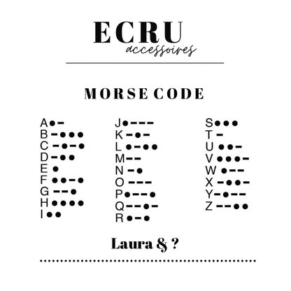 Morse Code Armbänder Gravur 2er Set
